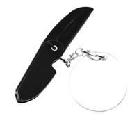 jojofuny Small Foldable Comb and Foldable Beard Comb Keyring Mirror 12Cm Compact Multipurpose Folding Design Lightweight Portable Oval Pocket for Men Travel and Trip Use