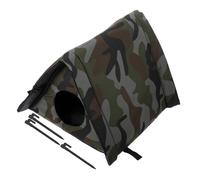 jojofuny Small Weatherproof Outdoor Cat House Insulated Shelter with Camouflage Design for Cats and Small Dogs Suitable for Winter
