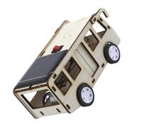 jojofuny Solar Powered Bus DIY Assembly Kit and Students, Educational Science Experiment with Wood, Metal and Plastic Materials, for Classroom Activity and Interactive Parent Learning