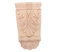 jojofuny Solid Wood Carved Corner Corbel European Style Unpainted Wood Applique for Countertops Mantels Ceiling Decoration Handcrafted Panel Wall Art and Entry Corbels