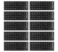 jojofuny Spanish Computer Keyboard Stickers, 10 Sheets Spanish-English Keyboard Letters Replacement Notebook Keyboard Stickers Universal Keyboard Stickers
