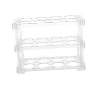 jojofuny Stackable Plastic Egg Storage Box for Fridge and Cabinet, Secure Egg Holder with Collision Prevention, Easy to Move, Practical Kitchen Storage Case Random Color