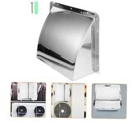 jojofuny Stainless Steel Exhaust Vent Hood Cap 8 Inch Windproof External Wall Exhaust Outlet for Kitchen and Outdoor Ventilation Rainproof