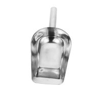 jojofuny Stainless Steel Ice Scoop with Handle Multi-Purpose Kitchen Shovel for Flour Ice Cubes Candy Food Serving Utensil for Bar Restaurant Dessert Shop Compact and Lightweight Design