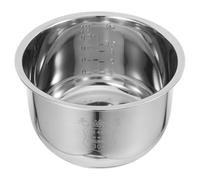 jojofuny Stainless Steel Rice Cooker Inner Pot Liner Non-coated Replacement Bowl for Electric Rice Cooker Even Heat Distribution Safe Cooking