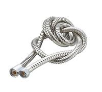 jojofuny Stainless Steel Shower Hose 2m Replacement Sturdy Anti-Twist Flexible Shower Tube Brass Core Cap Compatible Handheld Showerheads for Easy Installation