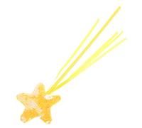 jojofuny Star Ribbon Cat Teaser with Five-Pointed Star Wand Interactive Kitten Plaything for Pet Supplies and Cat Training