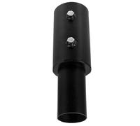 jojofuny Steel Light Pole Adapter Tenon Converter with Stable Installation, Black Street Lamp Pole Part for Outdoor Lighting Accessories
