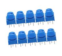 jojofuny through Hole Trimmer Potentiometer Resistors 10 Pcs with Knob Plastic and Metal Adjustable Variable Resistors Kit for Prototyping and Breadboarding