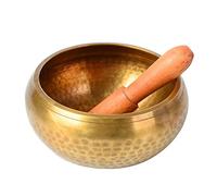 jojofuny Traditional Craft Nepal Singing Bowl 14.5x14.5x7.5cm Manual Tapping Meditation Bowl with Stick