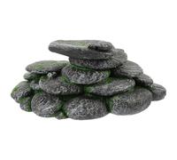 jojofuny Turtle Hiding Cave Cobblestone Basking Platform for Reptile Tank Aquarium Climbing Habitat Resin Decoration for Tortoises Hermit Crabs Lizards