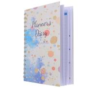 jojofuny Undated Financial Ledger Book with Bright Color Cover Coil Bound Budget Planner for Daily and Monthly Expense Tracking Smooth Ink-resistant Paper for Personal and Office Use