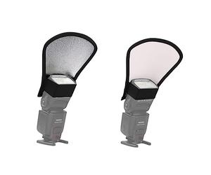 jojofuny Universal Multi-purpose Light Reflector Flash Diffuser for Photography Softbox 2pcs Reduces Hard Background Shadows with Pu and Reflective Material Suitable for Outdoor