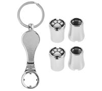 jojofuny Universal Silver Copper Tire Valve Caps for Car and Bicycle Tires Lightweight Stem Caps Sturdy Dustproof Covers for Vehicle Wheels