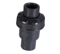 jojofuny Upvc Plastic Check Valve Black One-Way Back-Pressure Non-Return Flap Valve for Water Conducting Chemical-Resistant Pipe Fitting