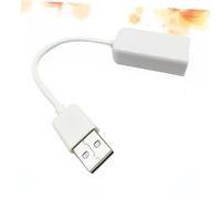 jojofuny USB 2.0 Sound Card Adapter 7.1 Channel with Cable Line Plug and Play Audio Splitter for 3.5mm Headphone Microphone LED Indicator for Laptop Computer Notebook Speaker Box (White)