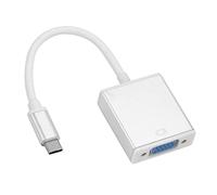 jojofuny USB-C to VGA Adapter Cable Type-C Male to VGA Female Supports 1080P Video for TV Monitor Projector Plug and Play Silver