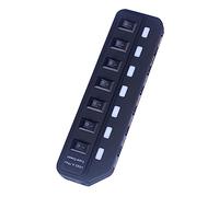 jojofuny Usb Extension Hub Usb Ports Led Power Status Overload Protection Portable Multifunction