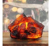 jojofuny USB Powered LED Fake Logs Campfire Light, Faux Fireplace Logs Night Light Fire Lamp for Christmas Halloween Home Decor, Resin Simulation Bonfire Electric Fireplace