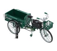 jojofuny Vintage Alloy Tricycle Model Retro Miniature Bike Decoration Small Simulated Tricycle Ornament for Home and Office Desktop Display