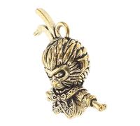 jojofuny Vintage Brass Monkey King Charm Keychain Versatile Pendant for Backpack and Jewelry Making Chinese Zodiac Wealth Amulet Expressive Accessory for Cultural Appreciation and Everyday