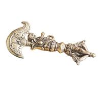 jojofuny Vintage Brass Vajra Pestle Ornament Unique Dharma Pestle Home Decor Carved Statue Decorative Brass Dharma Ornament for Living and Office Display