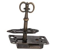 jojofuny Vintage Cabinet Lock Set with Key Antique Style Chinese Furniture Lock for Jewelry Boxes Cabinets Durable Corrosion Resistant Secure Accessory