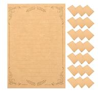 jojofuny Vintage Kraft Paper and Diary Creation, Classic Retro Style 100 Sheets Stationery Sheets with Antique Textured Surface, Smooth Writing with Ample for Handwritten Gift Messages