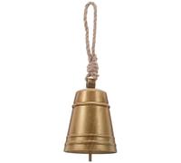 jojofuny Vintage Metal Cow Bells Rustic Farmhouse Xmas Tree Bell with Jute Rope Harmonious Melodic Sound for Holiday Wreaths Door Wall Party Decorations Easy Hanging Country Ornament