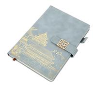 jojofuny Vintage Palace Pattern Planner Notepad Thickened Daily Schedule Recording Notebook for Students Travelers Office Workers with Unique Practical Design in Celadon Blue