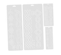 jojofuny Vintage Quilting Templates for Cross Stitch Embroidery Plastic Sewing Patterns with Flower Design Rulers Reusable Quilting Supplies for DIY Patchwork