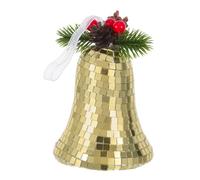 jojofuny Vintage Reflective Glass Bell Ornament with Disco Ball Design Retro Modern Christmas Tree Decoration for Holiday Parties Lightweight Multi Scene Hanging Bauble for Indoor and