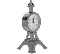 jojofuny Vintage Style Eiffel Tower Alarm Clock Battery Powered Small Bedside Table Clock for Bedroom Decor with Silent Operation and Retro Design