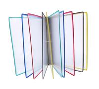 jojofuny Wall Mount File Organizer with Clear Pockets Space-saving Wall Hanging Files Storage Rack for Documents Brochure Holder for Office School Clinic Use