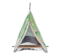 jojofuny Warm Parrot Nest Bed for Indoor Use with Wooden Frame and Cotton Lining, Easy to Clean Multifunctional Design for Parakeets and Small Birds in Winter