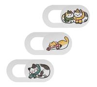 jojofuny Webcam Privacy Covers Anti-peeping Protective Covers White Abs 3pcs Adhesive Tape Does Not Affect Camera Use for Laptop, Tablet, and Smartphone