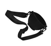 jojofuny Wine Goblet Insulator Sleeve with Adjustable Neck Strap, Medium Black Drinking Glass Holder Lanyard for Outdoor Beverage Use and Party Wine Glass Carrier