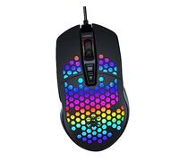 jojofuny Wired Gaming Mouse with Hollow-out Design and Multi-colour Breathing Light, 2500dpi USB Wired Computer Gaming Mouse with 6 Keys Layout and Comfortable Touch Feeling for Playing