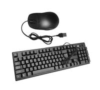 jojofuny Wired Usb Keyboard and Mouse Combo Set with Arabic Characters, Silent Typing Computer Supply for Office and Home Use, Sturdy Usb Wired Simple Keyboard with Electronic Mouse Random Style