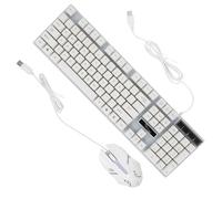 jojofuny Wireless Gaming Keyboard Mouse Backlit Mechanical Keyboard Key Non-conflict Random Style