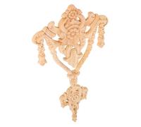 jojofuny Wooden Applique Carved Corner Onlay Decorative Furniture Accent for Doors Cabinets Artistic Baroque Style Woodcarving Decor Easy Install Housewarming Gift for Living Wall Art