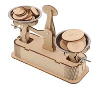 jojofuny Wooden Balancing Scale with Modular Detachable Components, Hands-on Math Measurement Activity Tool for School and Science Fair Projects, Educational Pan Balance Model