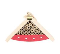 jojofuny Wooden Bee Breeding Shelter Garden Cabin with Finish Decorative Insect House for Bees Butterflies and Bugs Outdoor Safe Roof