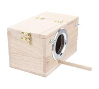 jojofuny Wooden Bird Nesting Box with Left Side Opening, Enhanced Durability Protects Wild Birds and Finches from Wind, Rain and Predators, Birdhouse for Outdoor Garden and Backyard