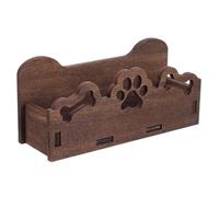 jojofuny Wooden Dog Paw Print Business Card Holder PET Themed Display | Rustic Natural Wood Texture, Cute Animal Theme Design, for Reception and PET Store Counters