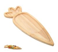 jojofuny Wooden Easter Carrot Tray: 36cm Carrot Shape Charcuterie Board - Rustic Spring Serving Platter for Cheese & Snacks - Farmhouse Wood Table Decoration for Easter Sunday