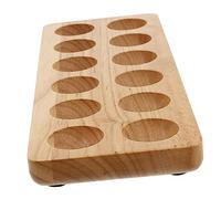 jojofuny Wooden Egg Storage Tray Holder Made from Solid Wood with Practical Egg Organization Features Designed a Simple Style Efficiently