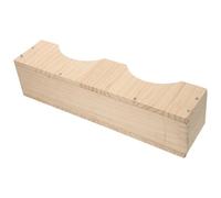 jojofuny Wooden Feeder Chinchilla Basin Fixable in Cage Keep Cage Clean High-class Wood Storage Rack with Fixator for Small Animals and Squirrels
