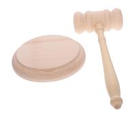 jojofuny Wooden Judge Gavel with Beech Wood Hammer and Base Practical Auction and Courtroom Hammer for Lawyers and Judges Natural Finish