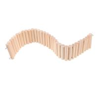 jojofuny Wooden Ladder for Small Pets and Rats, Lightweight Multi-functional Hamster Climbing Ladder with Beige Natural Wood Material, for Enhancing Pet's Well-being and Playtime